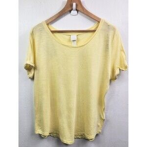 H&M Women's Buttercup Yellow Loose Fitting Top Size L